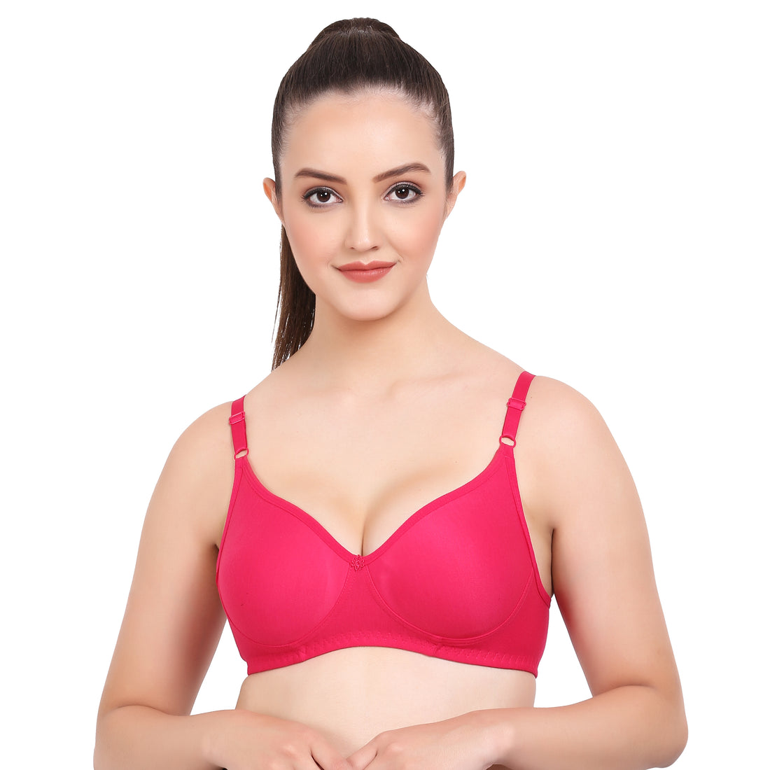 Cup B bra size with a pull-on closure and minimal bra coverage, offering a red seamless bra design.