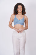 Fig bras online featuring a wireless bra style with a body-hugging fit and nylon fabric, perfect for everyday wear.