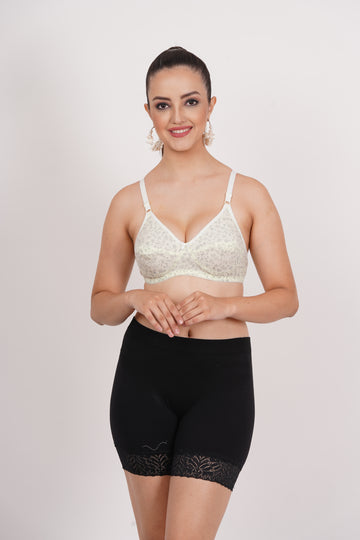 Kiara printed bra for women with cup B bra size, demi bra coverage, and comfort style for daily wear.