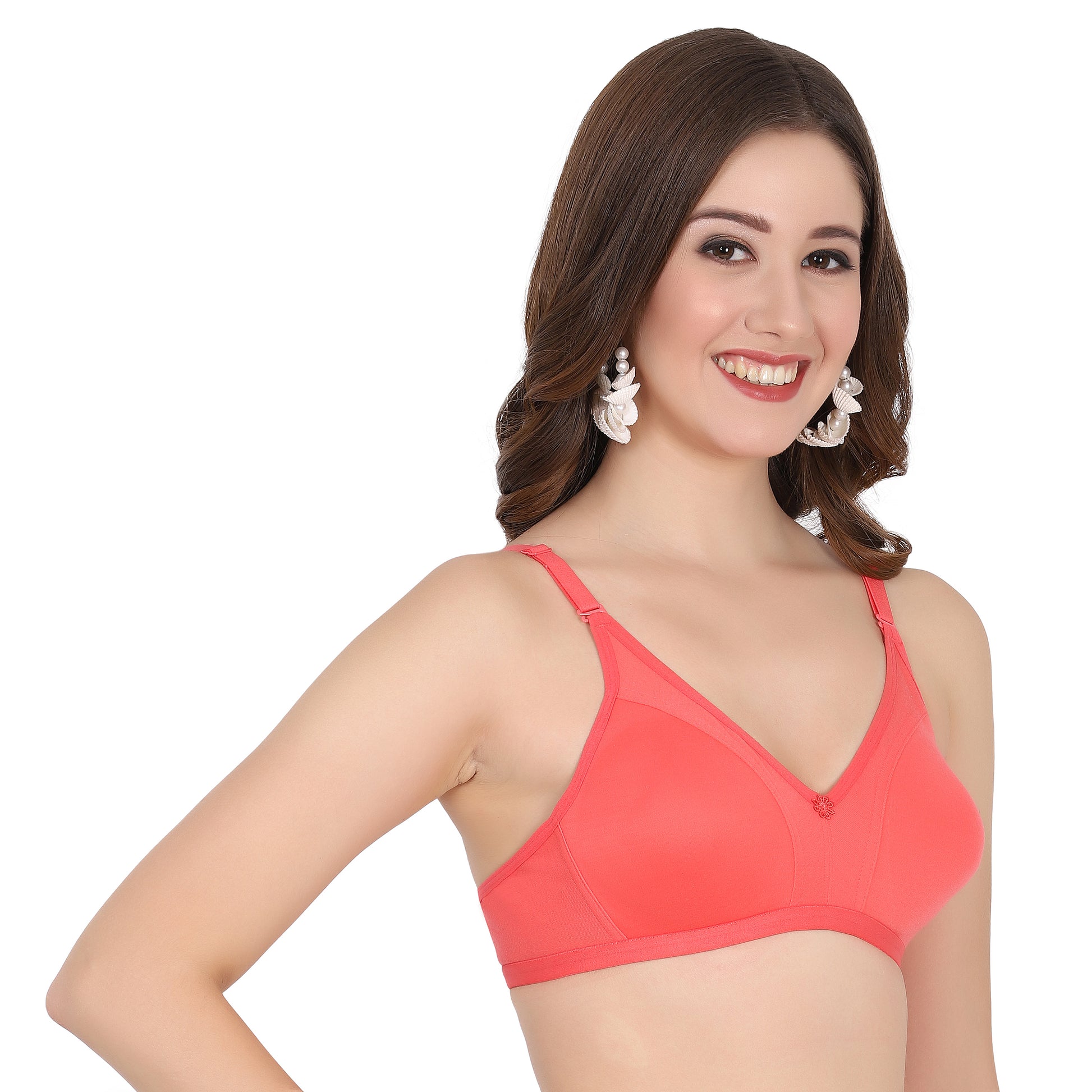 Buy lingerie online with this best seamless bra featuring a pull-on closure, wireless bra style, and soft, seamed construction for all-day ease.