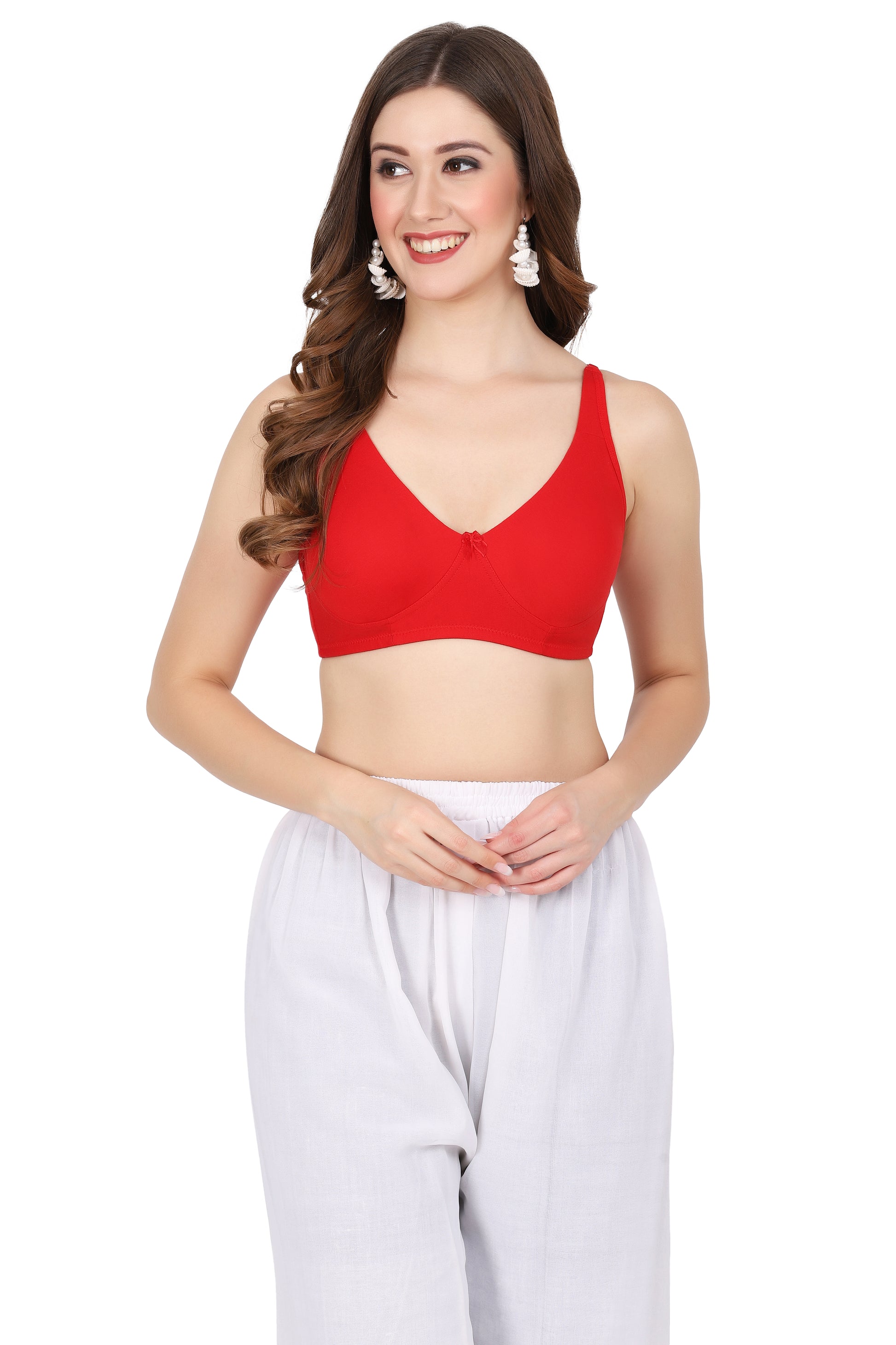 Figure bra with minimal bra coverage, wire-free comfort, and a body-hugging fit. A stylish molded bra designed for seamless wear.