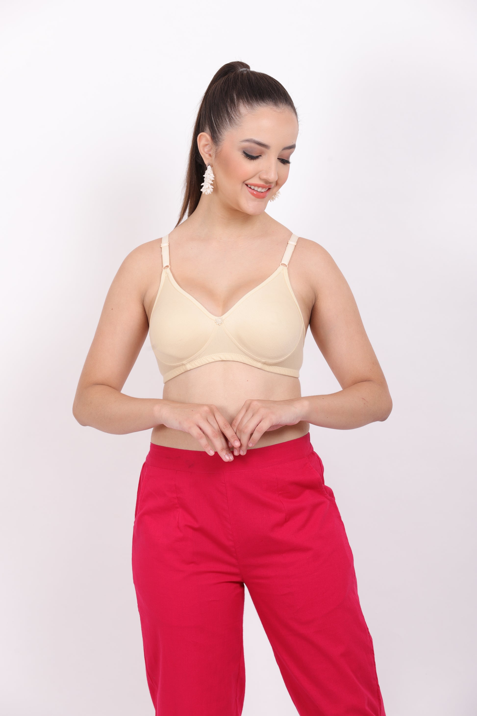 Shop Minimal bra coverage with an adjustable bra strap and seamless lingerie design.