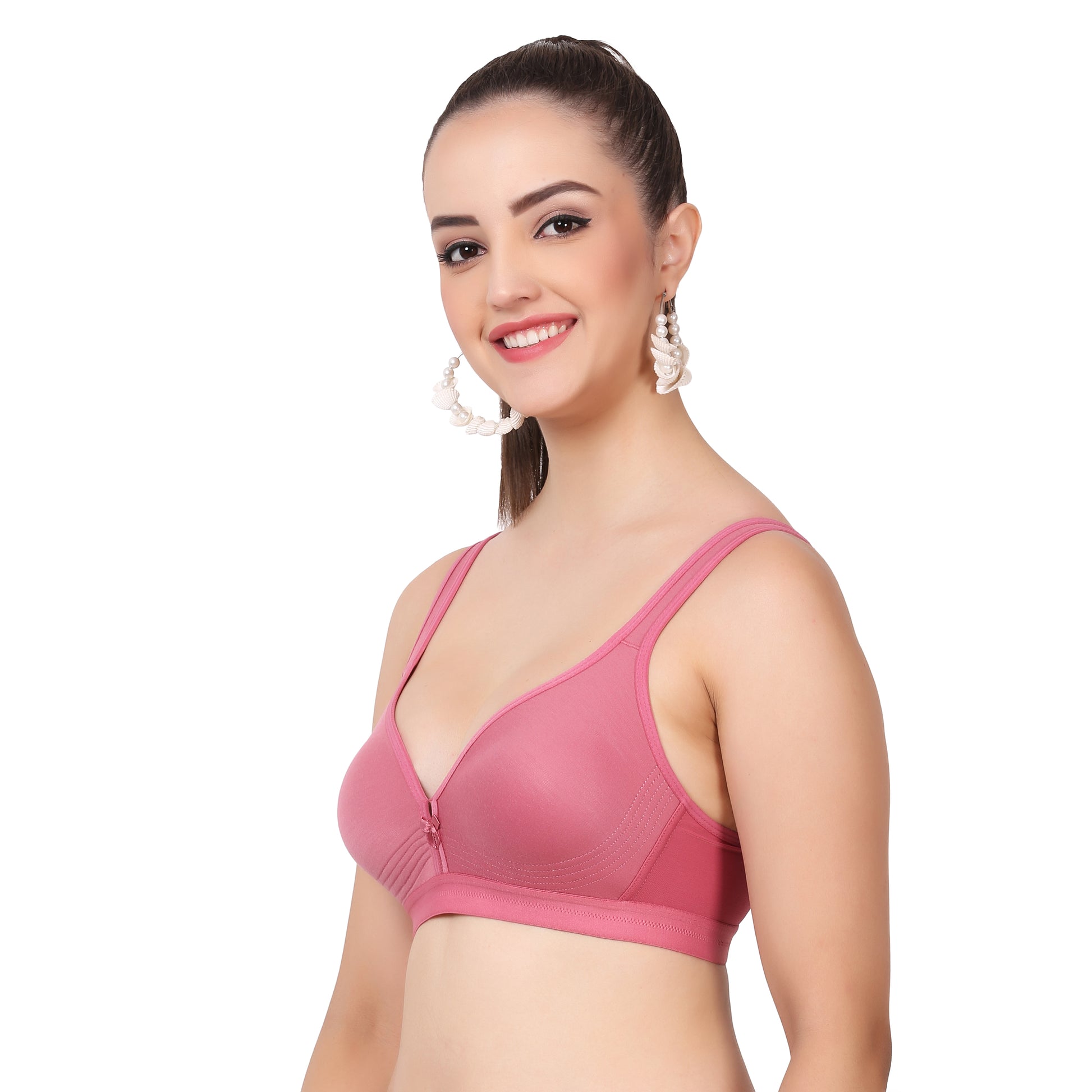 Feel effortlessly confident in this padded bra for women – featuring pull-on bra closure and minimal coverage for a smooth fit.

