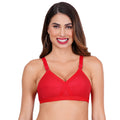 Figure Fit pure cotton bra for women with a supportive cross-back strap design, offering minimal coverage and all-day comfort in breathable cotton fabric.