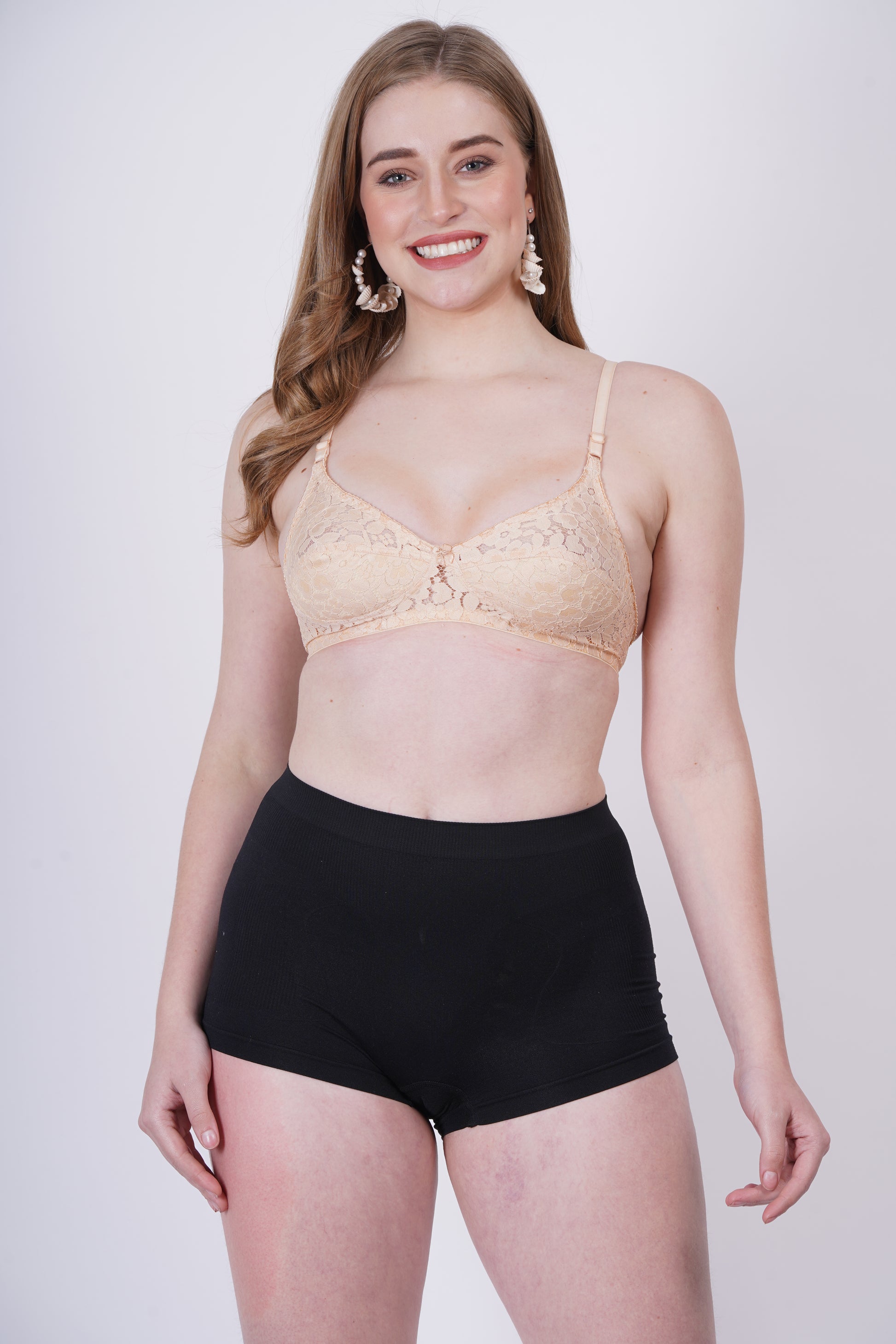 Chic and sexy lace bra with supportive fit – designed for comfort and romantic outings.