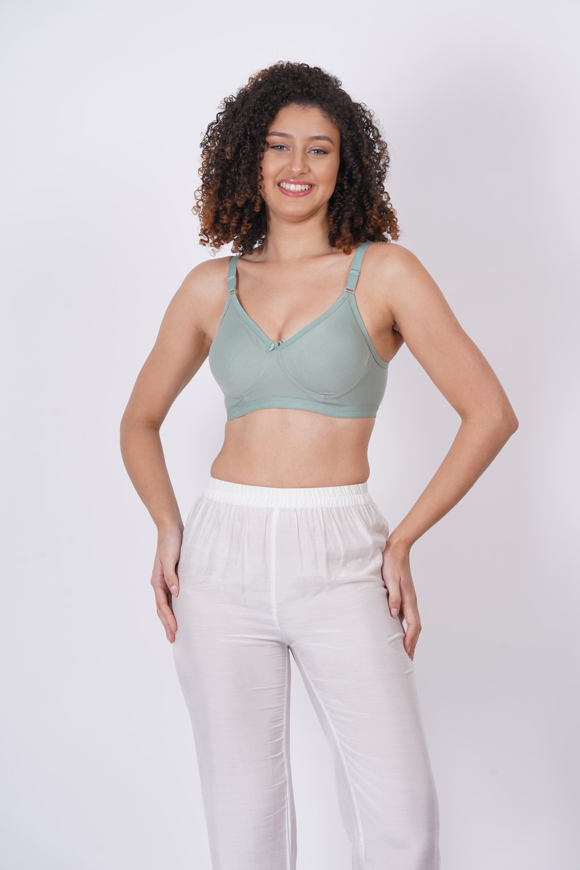 Buy lingerie online with this figure fit sexy bra, featuring a wireless bra style, molded cups, and a snug, body-hugging fit for all-day comfort.

