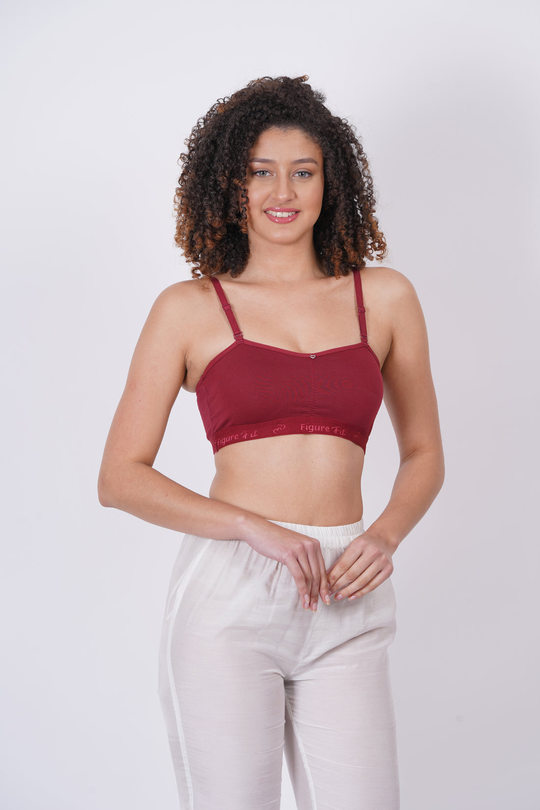 Buy red Stylish sports bra with sweat-wicking fabric, perfect for gym and workouts.