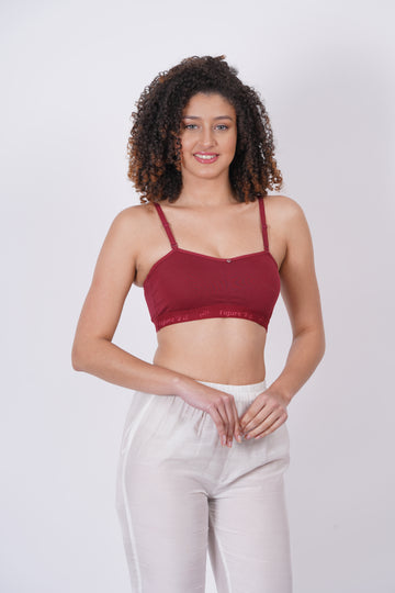 Buy red Stylish sports bra with sweat-wicking fabric, perfect for gym and workouts.