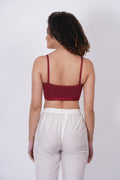 Affordable workout bra for women with adjustable racerback straps, designed for a perfect fit.