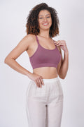 Sports bra for gym with an adjustable band for a snug, secure fit.

