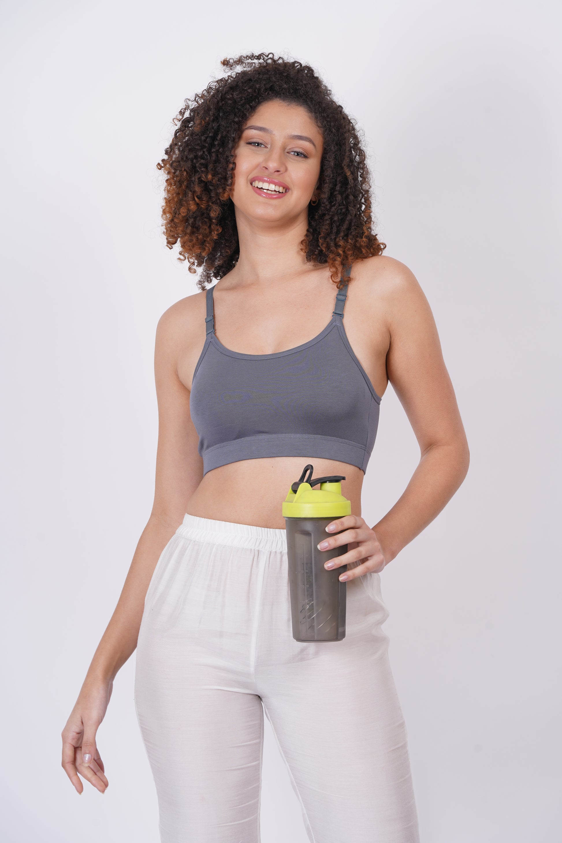 Ladies sports bra, ideal for runners, cyclists, and fitness enthusiasts.
