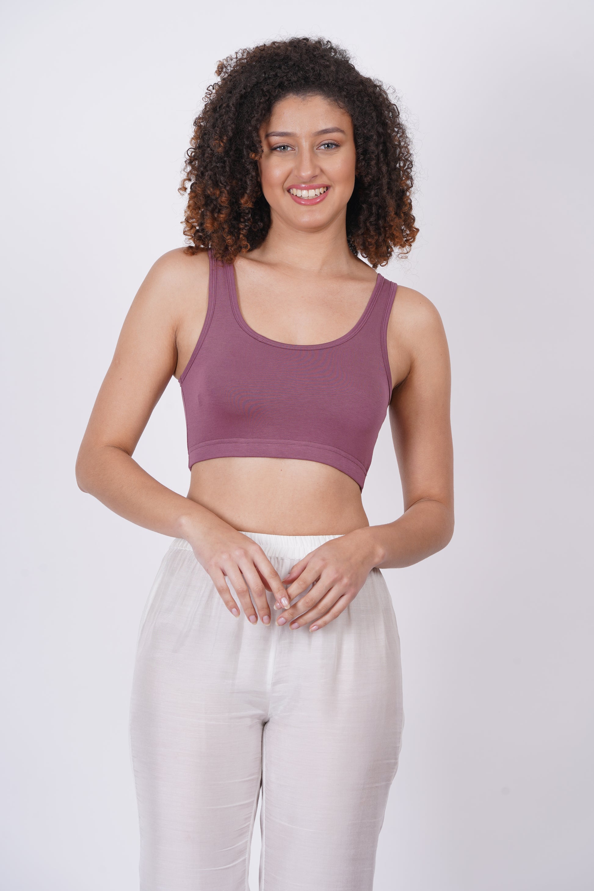 Ladies sports bra, crafted with lightweight, breathable material.
