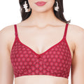 Affordable fig bra for women under Rs 300 – molded bra style with back bra closure and printed design in 34 bra size.