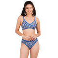Floral design matching bra and underwear set, crafted for a perfect fit and a trendy, feminine touch.