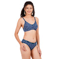 Floral bridal set featuring a printed bra and matching panties, designed for a perfect fit and comfortable for all- day wear.