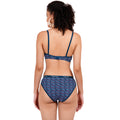 Floral design matching bra and underwear set, designed to provide a perfect fit and accentuate the silhouette of the bride.