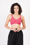 Body fit bra with soft hosiery fabric, providing a smooth and seamless fit.

