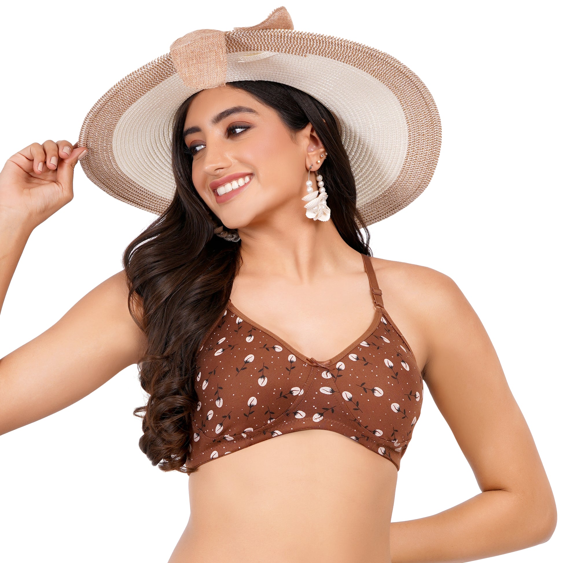 Figure Fit printed molded bra style offering full support, demi coverage, and comfort for everyday wear under Rs 200.

