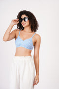 Buy lingerie online with this seamless molded bra featuring molded cups, a stylish printed design, and wire-free comfort for a everyday fit.