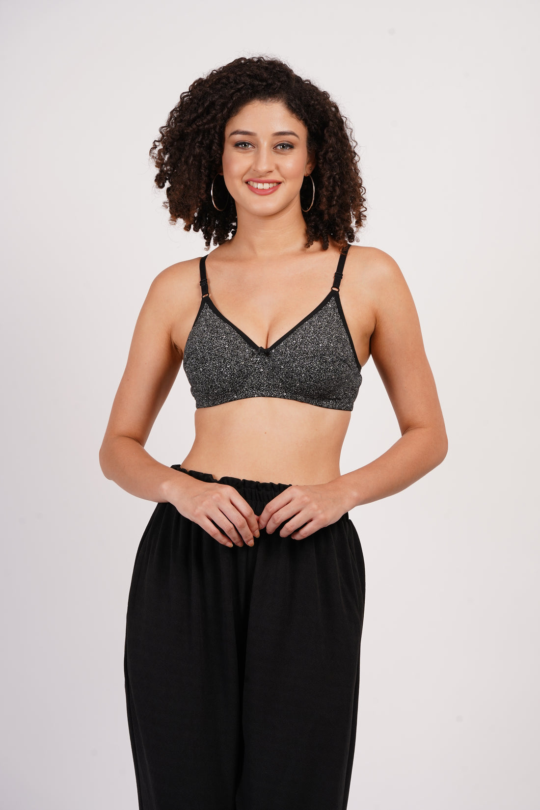 Buy black cotton bra for women is made from 100% cotton for a lightweight, soft feel and all-day comfort.