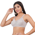 Fig Lingerie lace bra in Gray offering minimal coverage and seamless comfort. This figure fit bra is perfect for C and D cup sizes.

