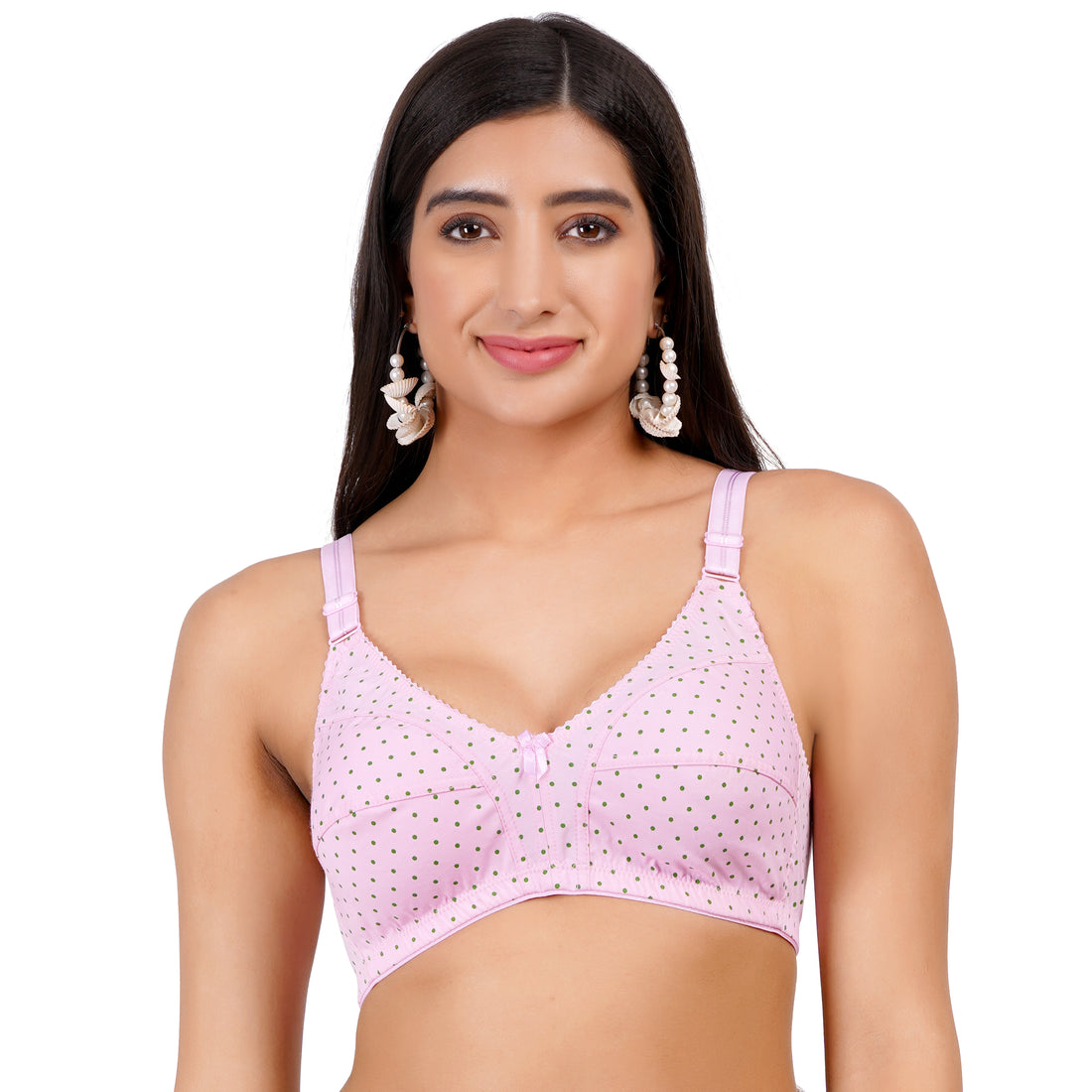 Figure Fit bra made with pure cotton fabric, ideal for everyday comfort and minimal bra coverage.
