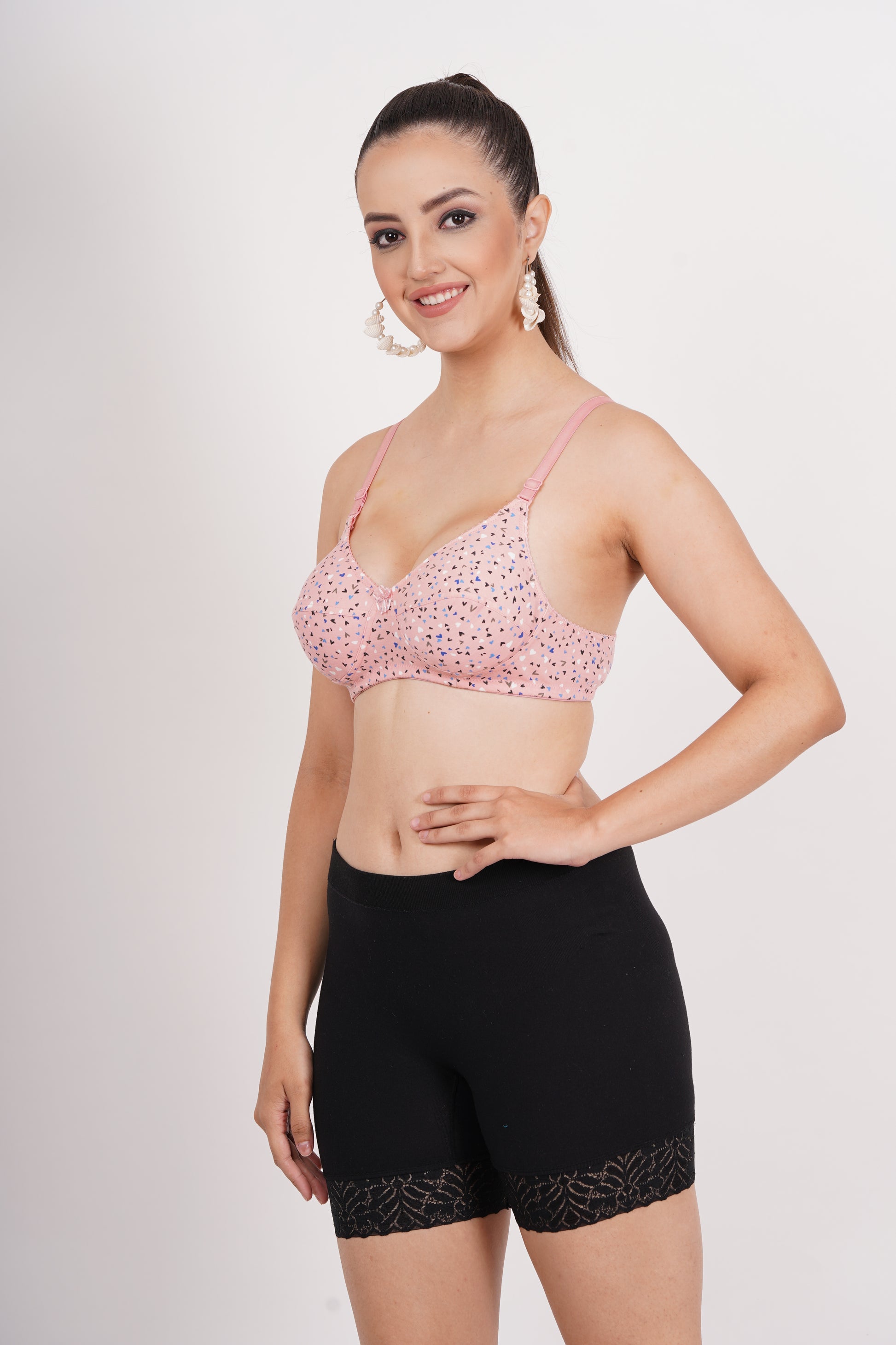Demi coverage bra with adjustable fit and back closure, crafted for comfort and style under Rs 200 – figure fit lingerie.