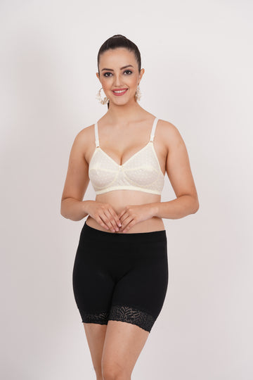Shop beige Demi bra coverage with a seamless bra design. Adjustable bra straps provide comfort for everyday wear.

