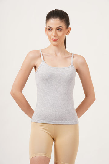 Camisole for women crafted from lycra fabric, ensuring a smooth and stretchable fit.
