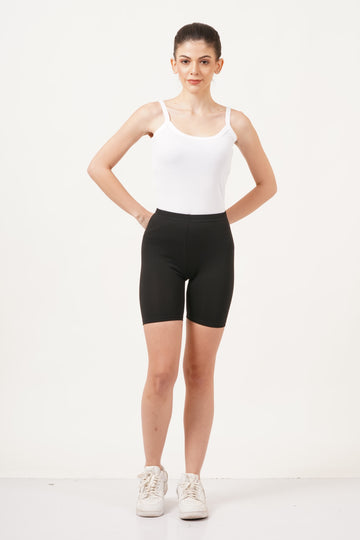 Bike shorts lycra material, offering stretchability and breathability for maximum comfort.
