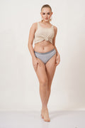 Buy Fig panties pack of 3 with full coverage, made from polyester fabric for a smooth and soft feel.
