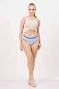 Fig panties pack of 3, crafted from soft lycra fabric with a mid-waist rise for a perfect fit.
