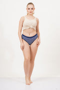 Printed panties with a comfort fit, made from breathable synthetic fabric for daily wear.