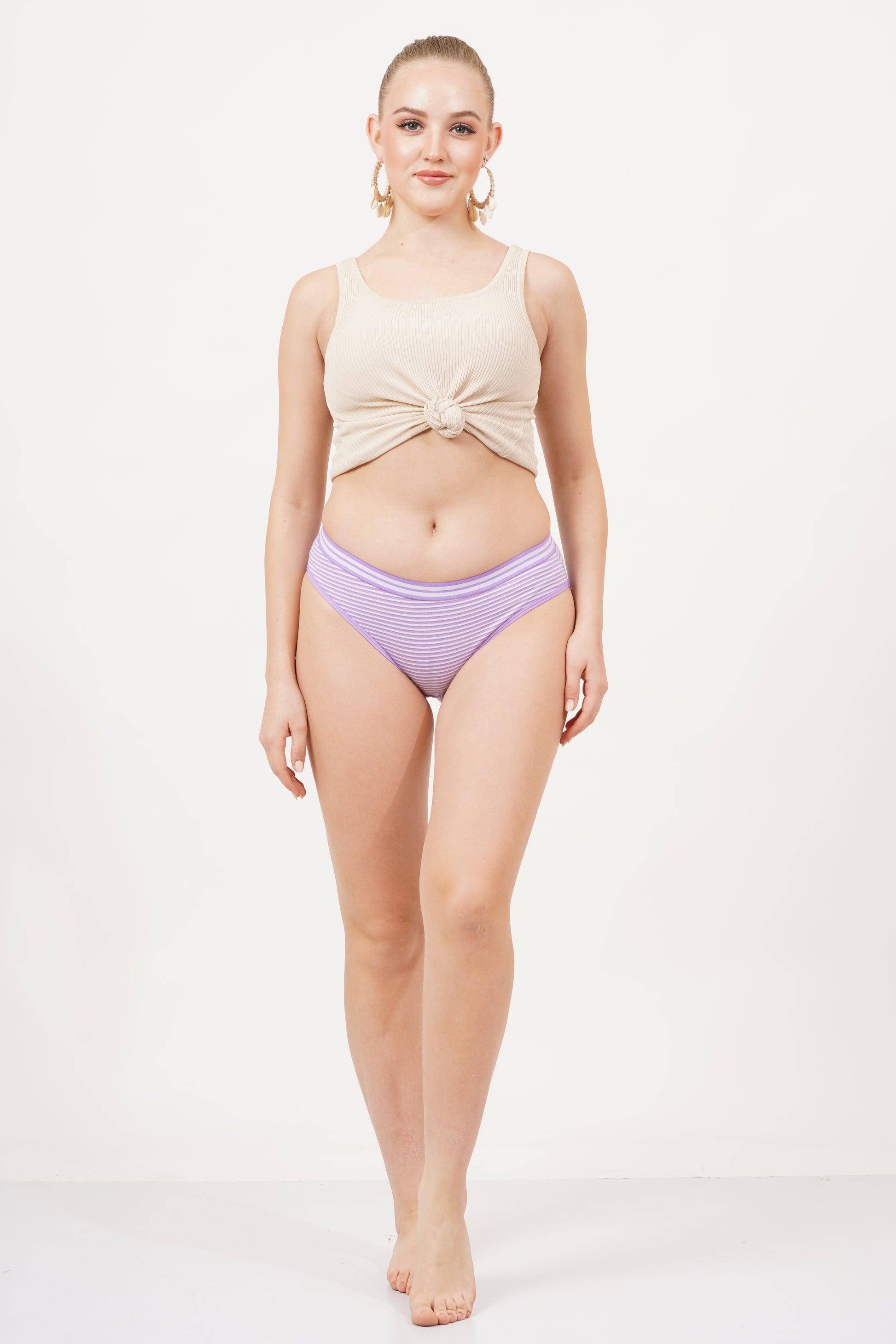 Buy Purple Fig panties pack of 3 with a body-hugging fit, crafted from ultra-soft nylon fabric for all-day comfort.