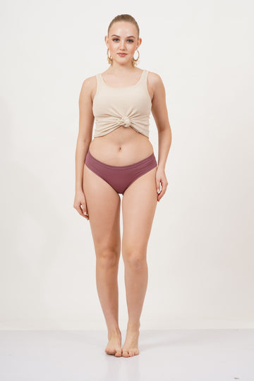 Fig panties pack of 3, made from soft cotton fabric, offering full coverage and breathability.
