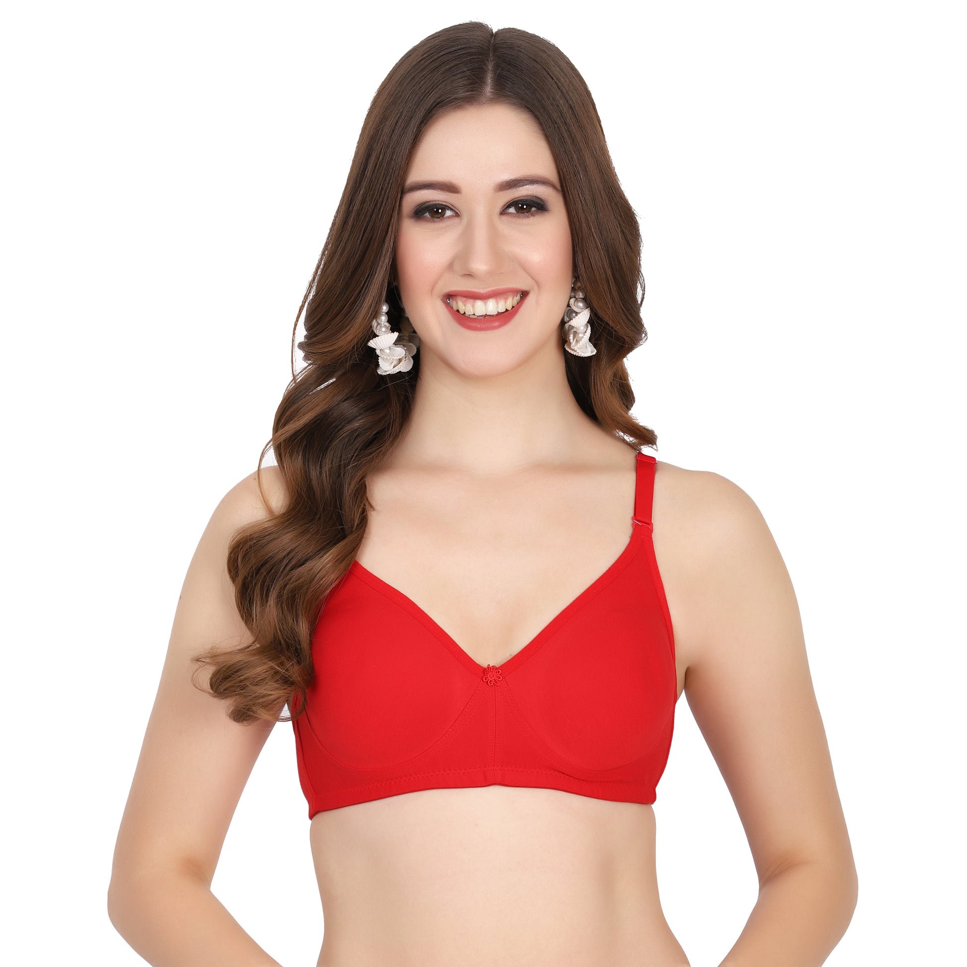 Women bra with a best seamless bra design, removable padding, and an adjustable strap for a flexible, comfortable fit under any outfit.
