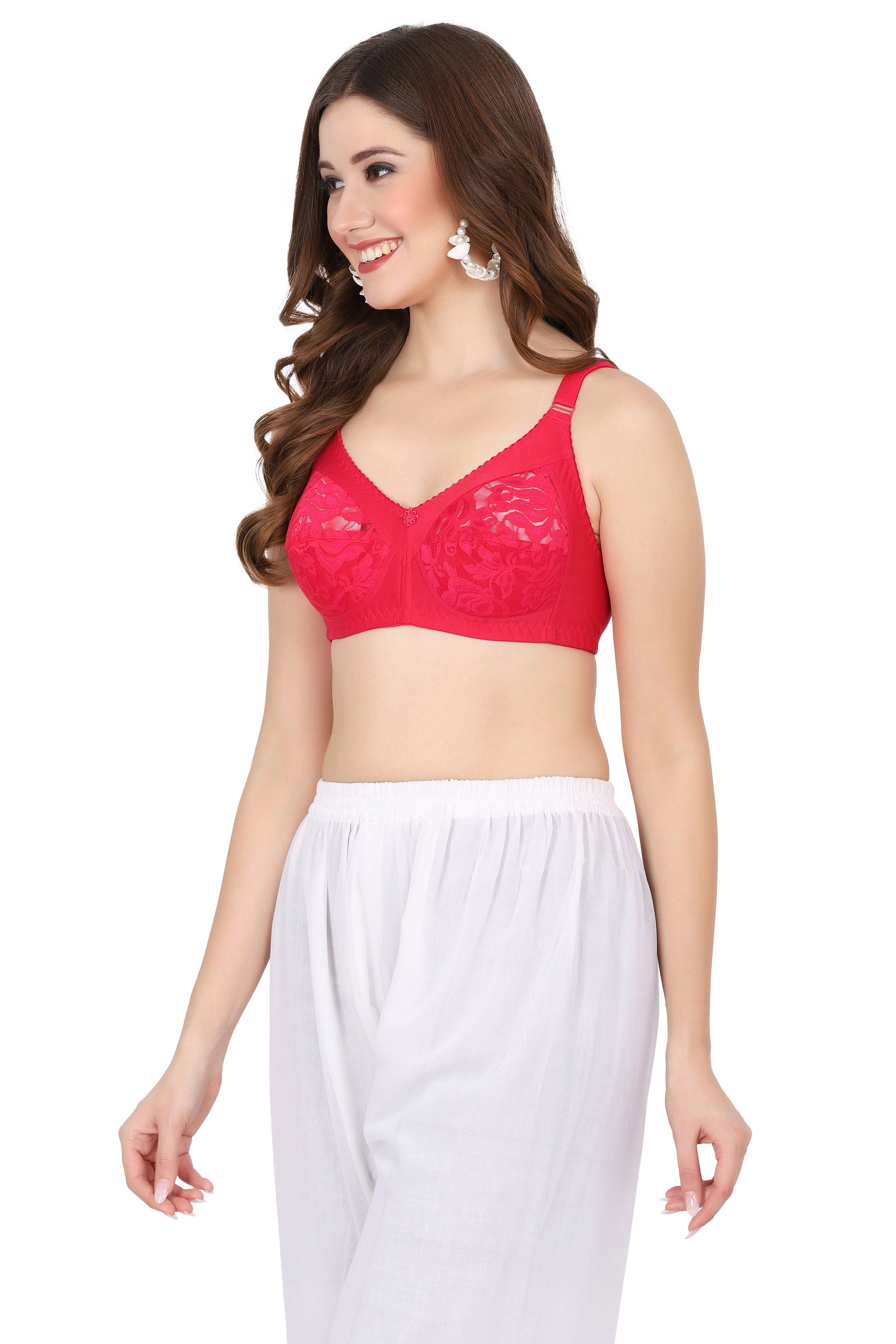 Figure Fit bra in Cup B size – net and lace combo for a bold, sexy look.