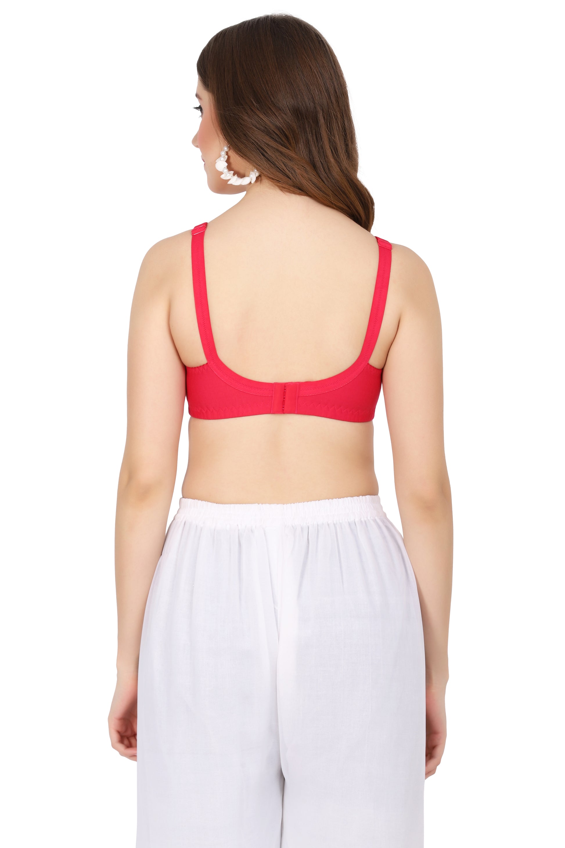 Sensual lace bra for women – figure fit style with sheer net detailing.