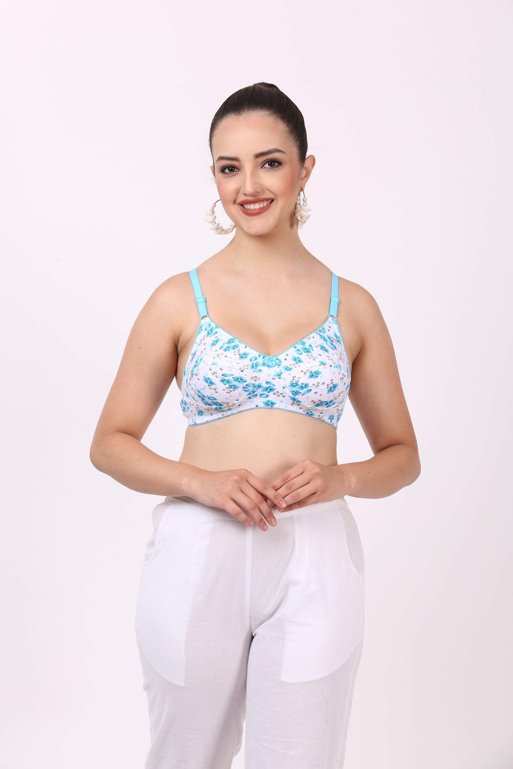 Affordable and stylish printed bra under Rs 200 with demi minimal coverage and figure fit for daily comfort.
