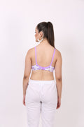 Women’s printed bra with natural fir, adjustable straps, and 40 size fit – stylish and affordable by Figure Fit.