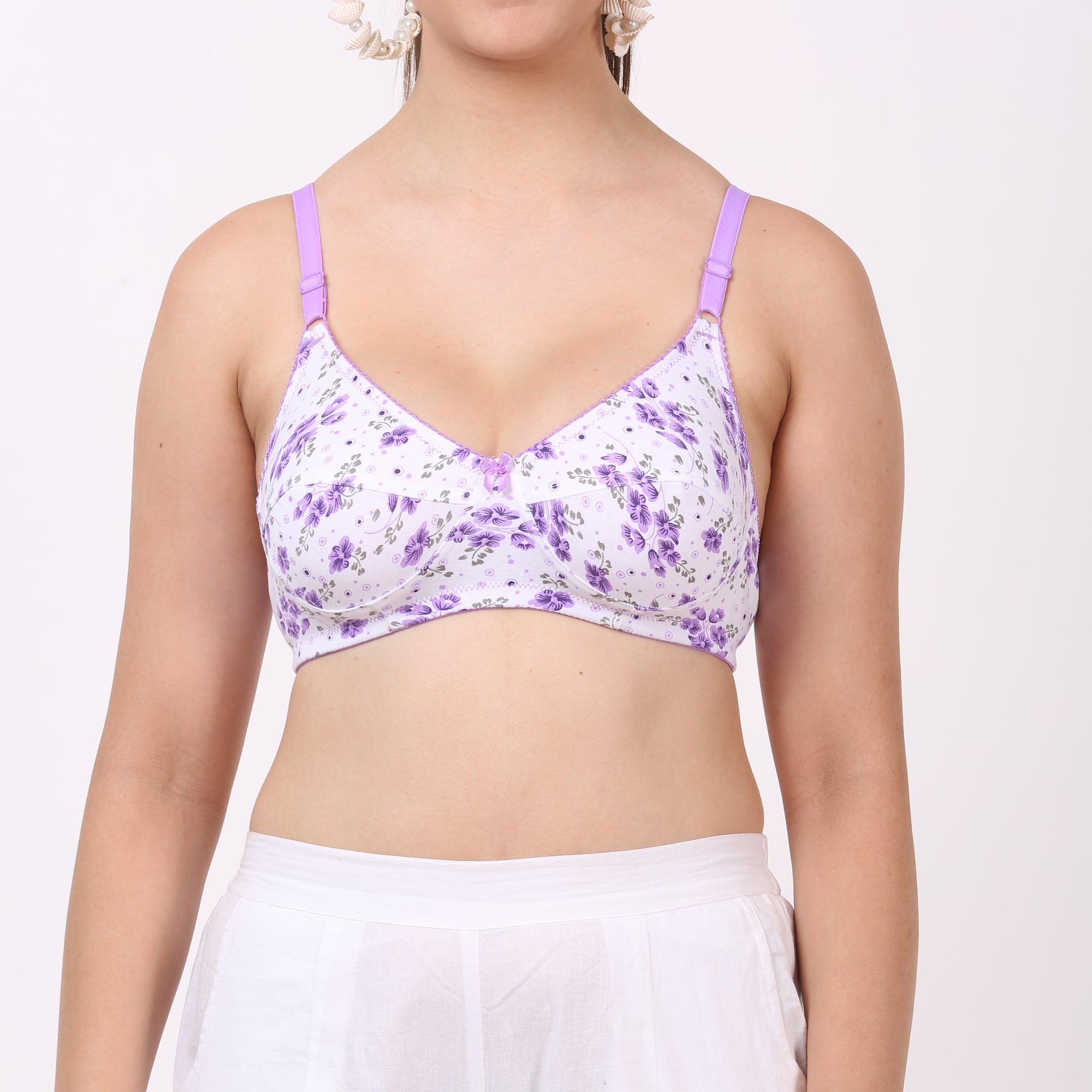 Camila printed bra for women with cup B bra size, demi minimal bra coverage, and adjustable fit – comfort style under Rs 200.