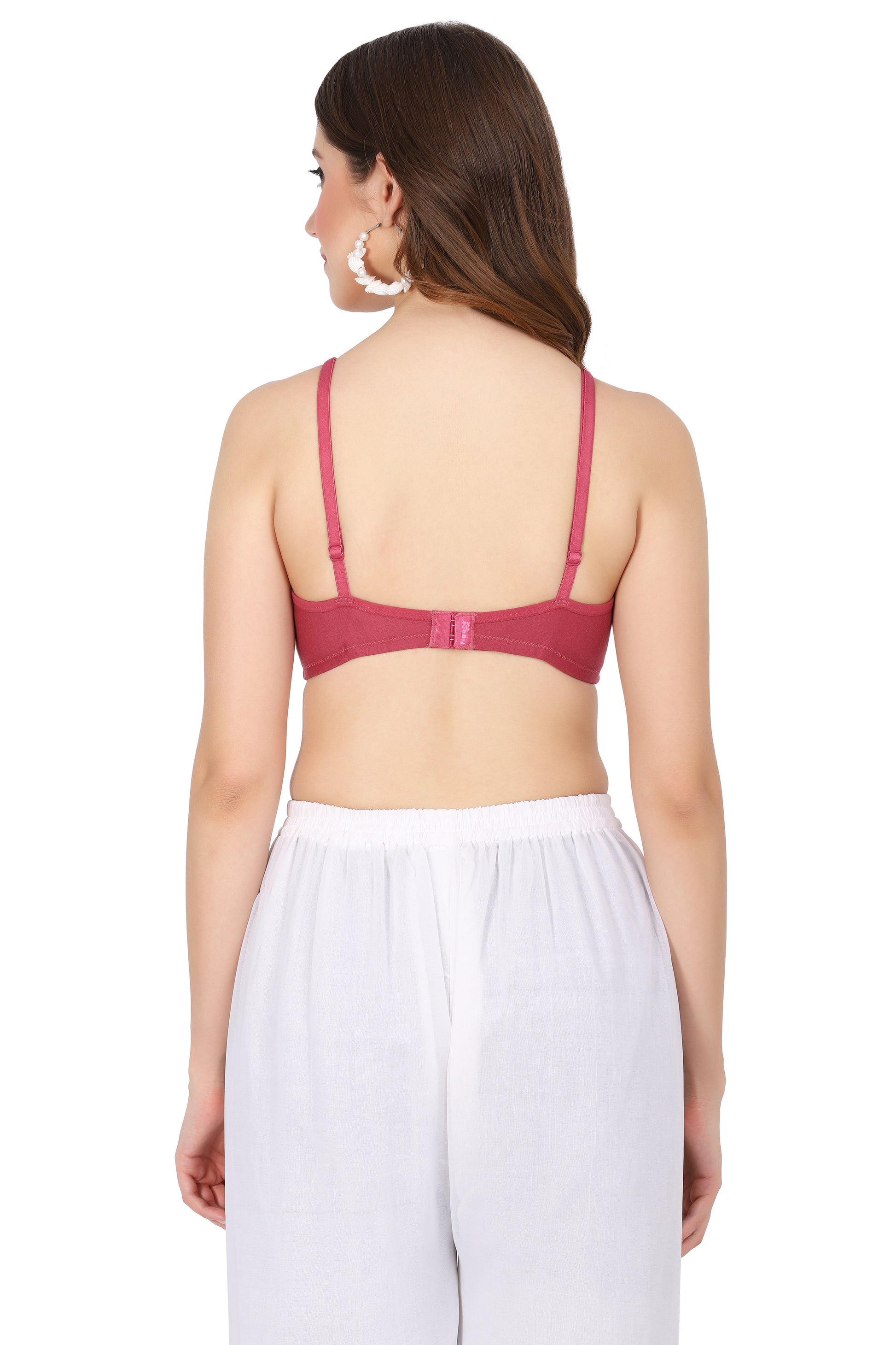 A 42  size bra with a sleek, seamless lingerie design and molded cup bra support. Perfect for a smooth, natural look.

