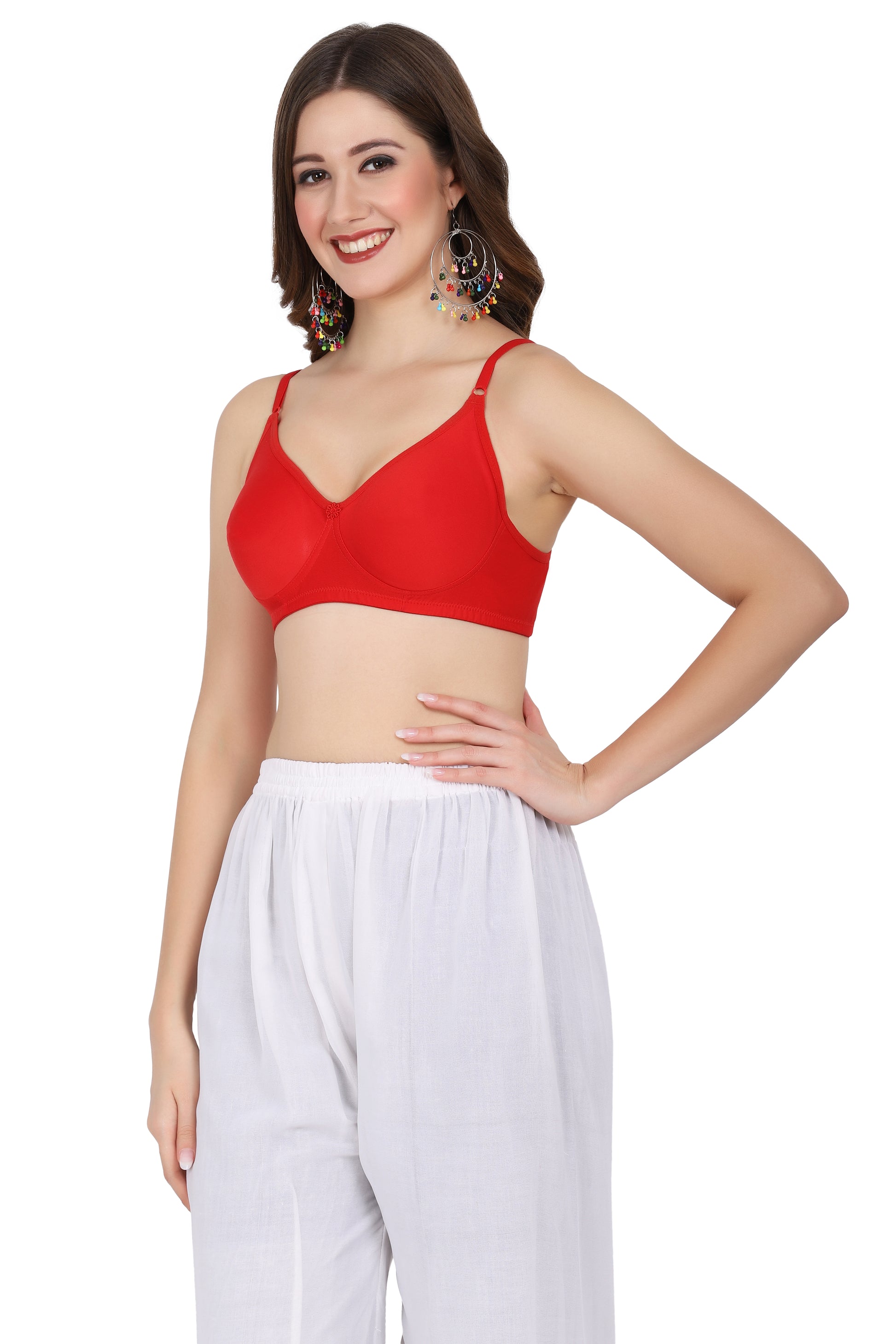 Seamless finish, natural fit – this fig bra for women with back bra closure is perfect for everyday bra style in 42 B bra size.

