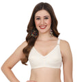 Women's cotton bras by Figure Fit offering minimal coverage and all-day ease with a back bra closure type.
