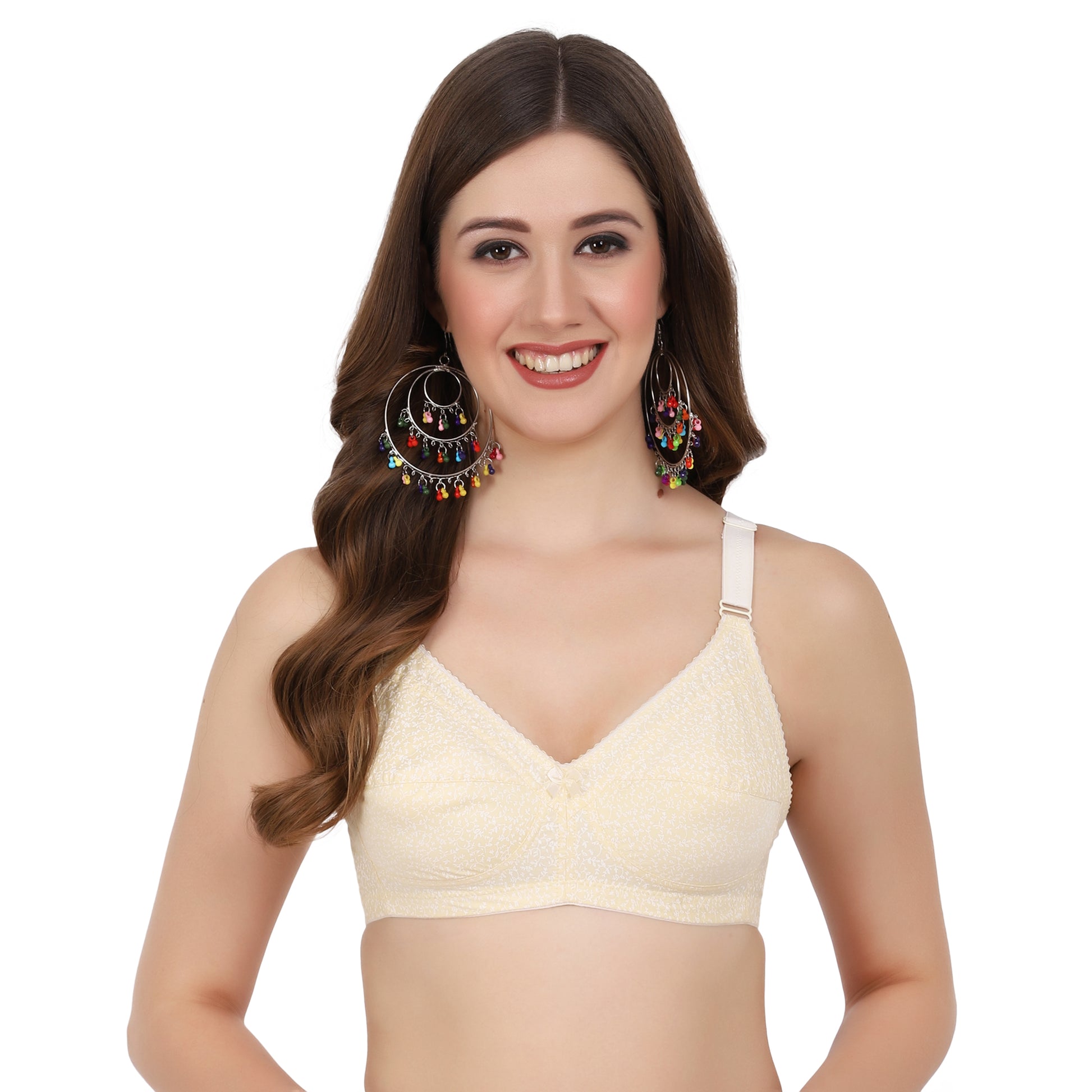 Figure Fit bra made from 100% pure cotton fabric with back bra closure type for women all-day comfort.
