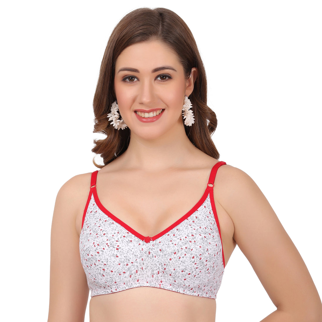 Buy Figure Fit Cup B Bra offers seamless printed bra with underwire support for enhanced lift.