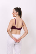 Fig bra for women made from soft nylon fabric with demi coverage and back closure – available in 34 bra size.