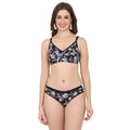 Two-piece activewear set with a printed bra and matching panty, offering a stylish and breathable fit for all-day outings.