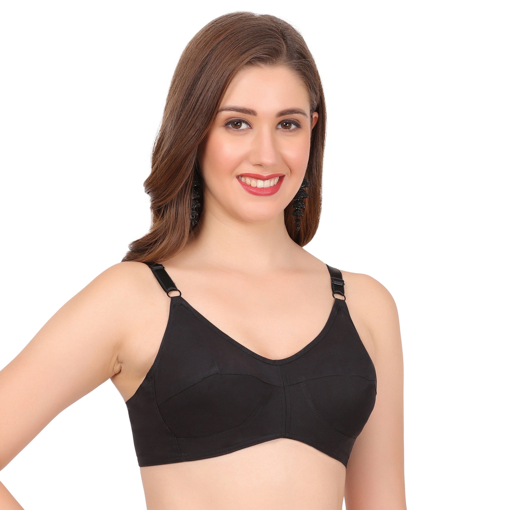 Demi cotton bra online shopping with a non-wired structure for a relaxed feel.

