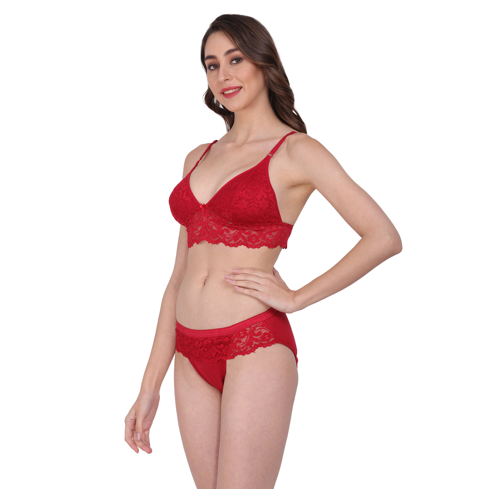 Looking for the perfect Valentine’s Day gift? Surprise your wife with the Figure Fit red net bra and matching set, designed for comfort and beauty.
